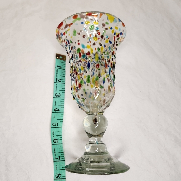 Colorful Glass Art Goblet - Picture 5 of 7